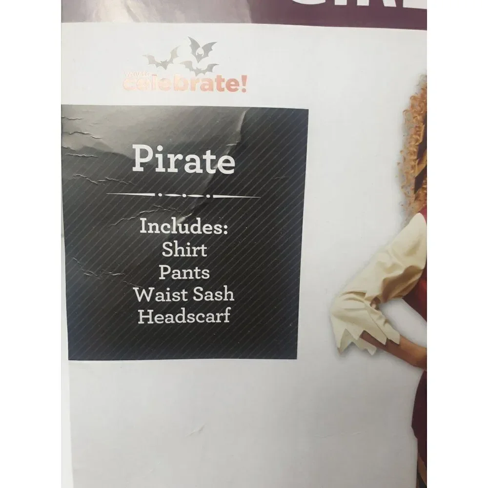 Girls Pirate Costume S (6/6X) Complete Outfit NWT